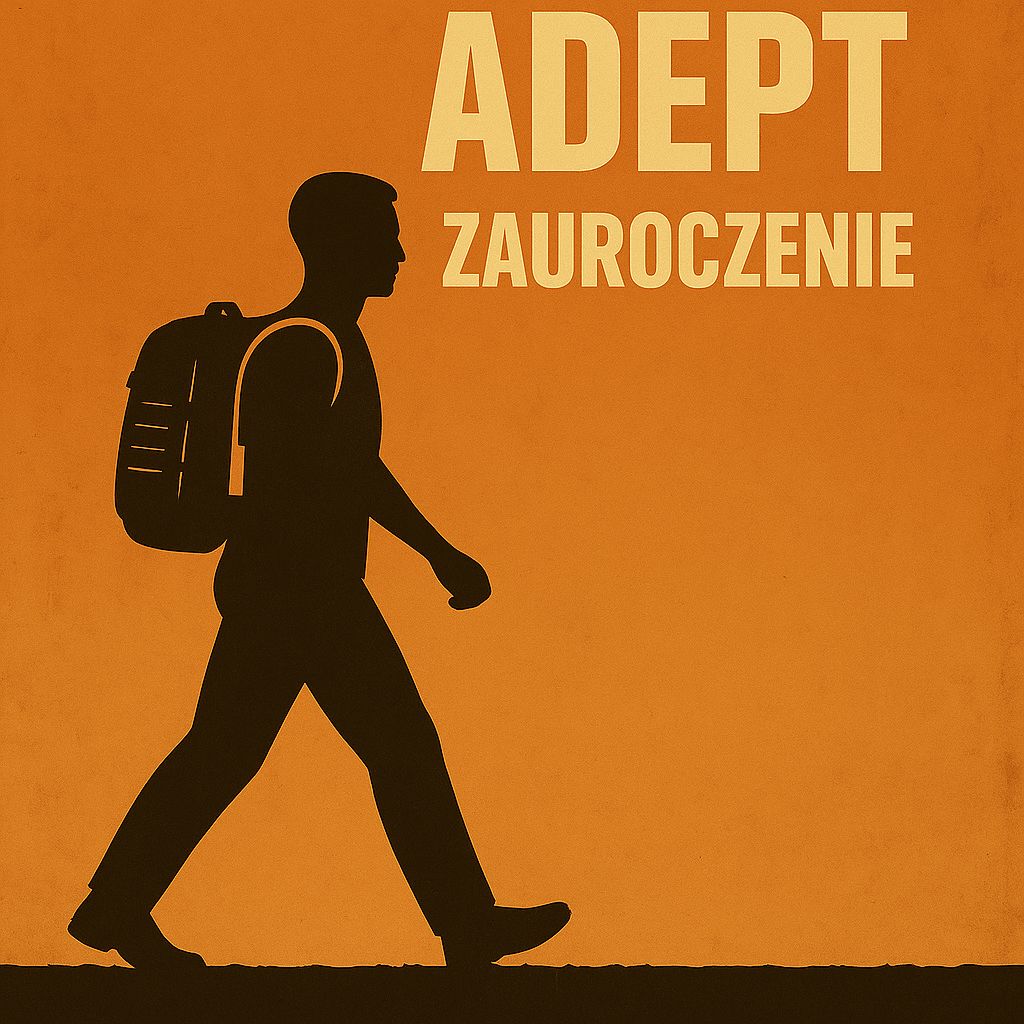 Adept Zauroczenie - młoda osoba z plecakiem w lesie, drugi poziom mentalny ruckingu, faza fascynacji treningiem