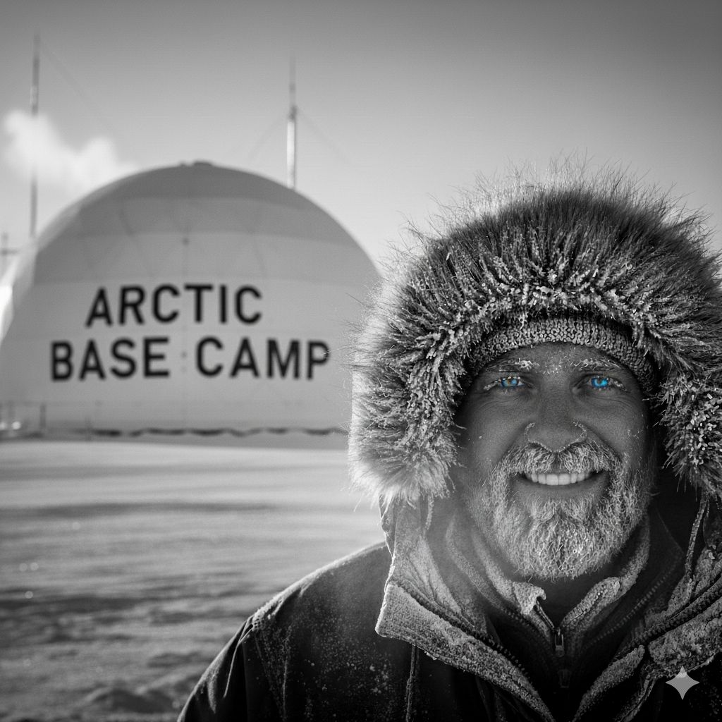 Arctic Base Camp - uśmiech i determinacja w ekstremalnych warunkach, symbol jasnej strony ruckingu