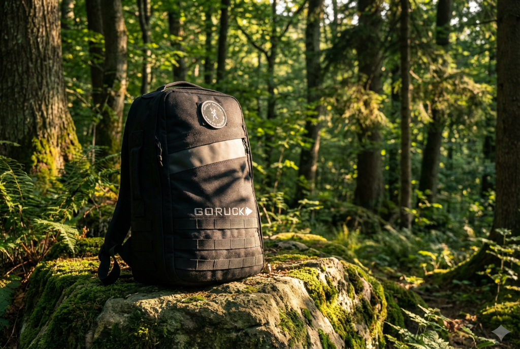 GORUCK Rucker 4.0 - widok frontowy w lesie